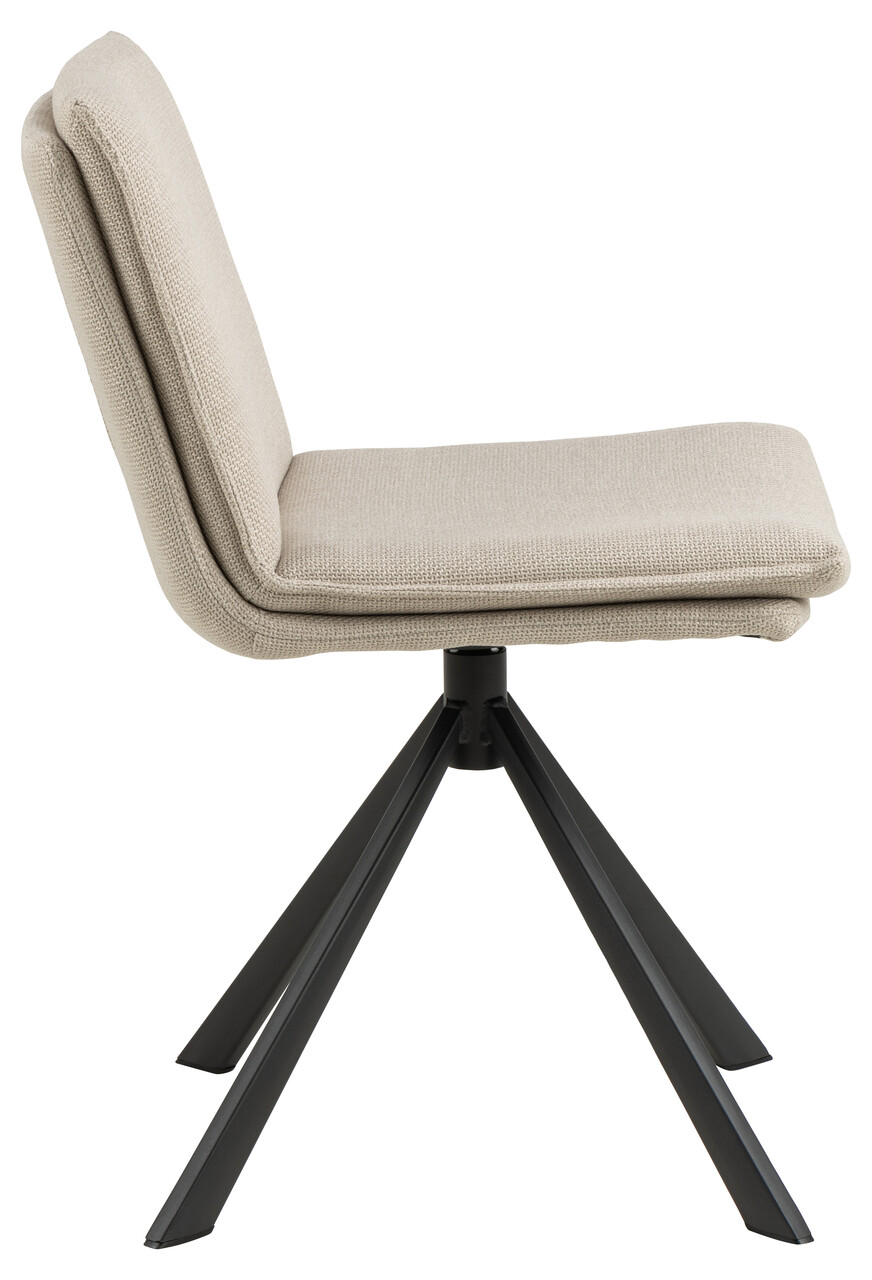 Scaun Flynn, Actona, 47x59x85 cm, rotativ, tesatura structurata/otel, bej - view 7