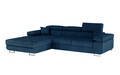 Coltar extensibil stanga 4 locuri ELTAP, Armd-64, Armando, 289x203x85 cm, lemn/poliester, albastru inchis