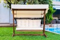 Balansoar de gradina 3 locuri, Swingo, Viva 2200, 220x100x175 cm, Cadru: 100% MID, Bej