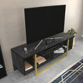 Comoda TV, Retricy, Asal 120, 120x35.2x40.2 cm, PAL, Negru
