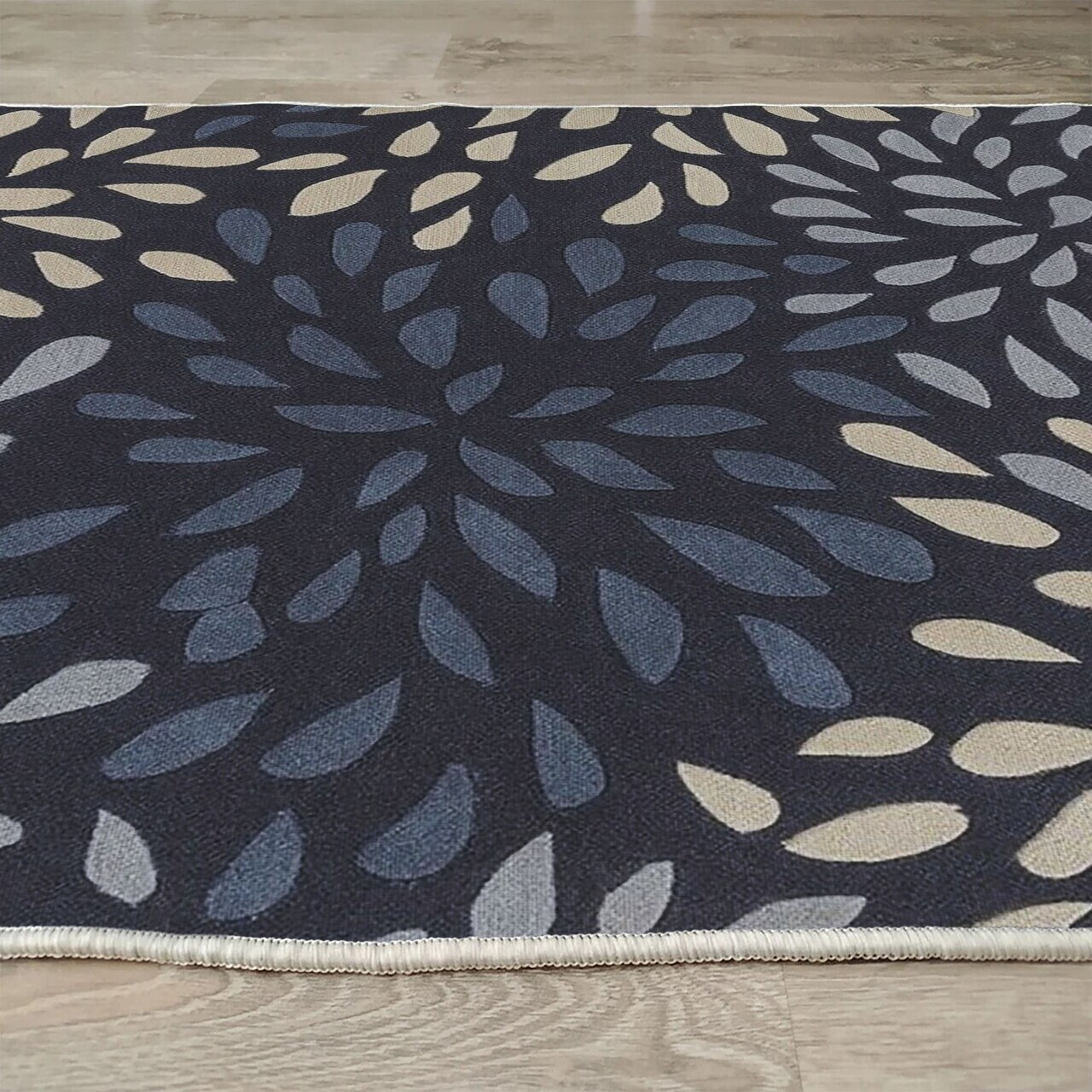 Covor, Woopamuk282, 100x200 cm, Bumbac/Poliester, Albastru navy - view 5