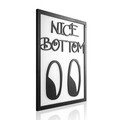 Tablou decorativ, Nice Bottom, Dimensiune: 20 x 25 cm, Alb/Negru