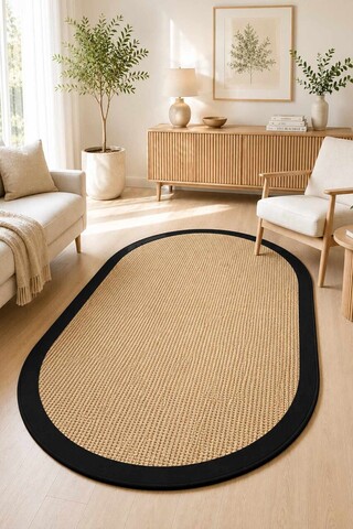 Covor, Rona Black Oval, 120x180 cm, Multicolor