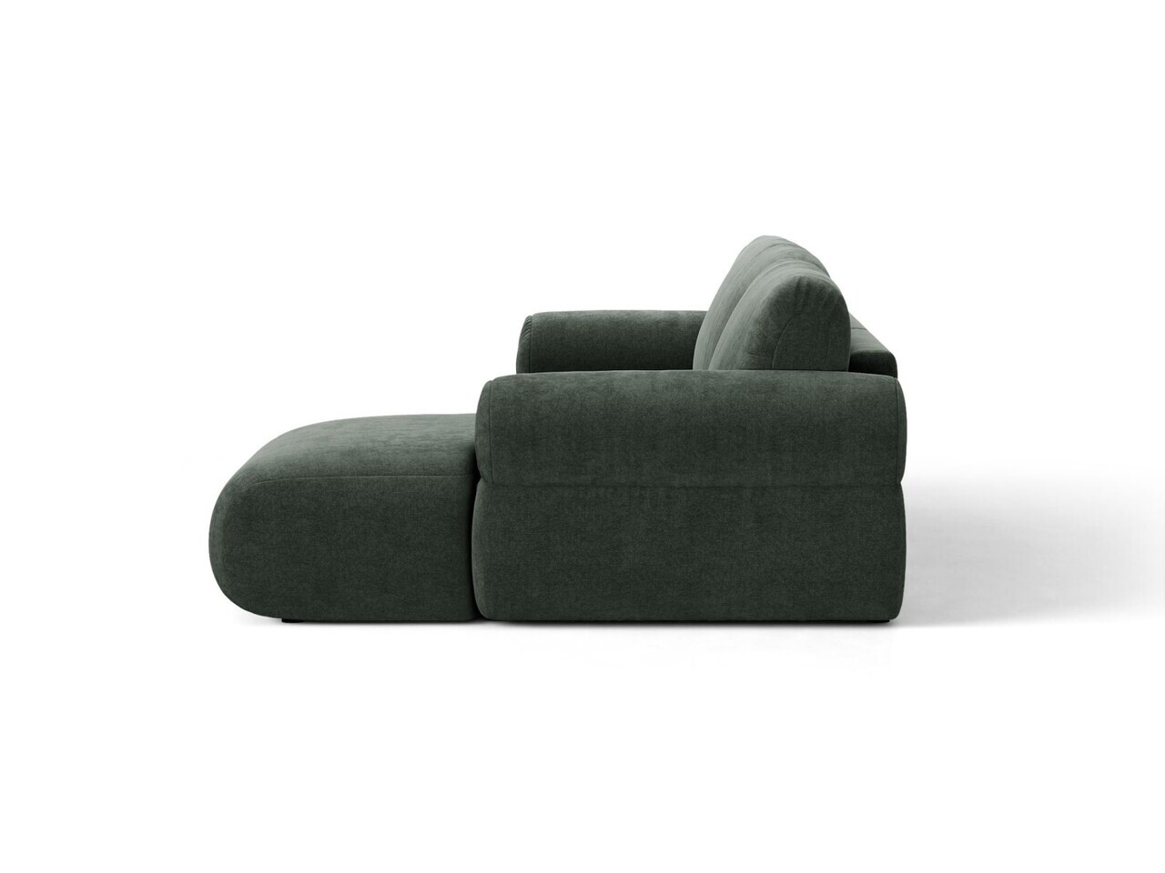 Coltar stanga 4 locuri, Ophelia, Micadoni Home, 256x164x84 cm, tesatura structurata, verde muschi — imaginea 8