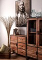 Bufet Elmer, Bizzotto, 140 x 40 x 160 cm, lemn de salcam/otel