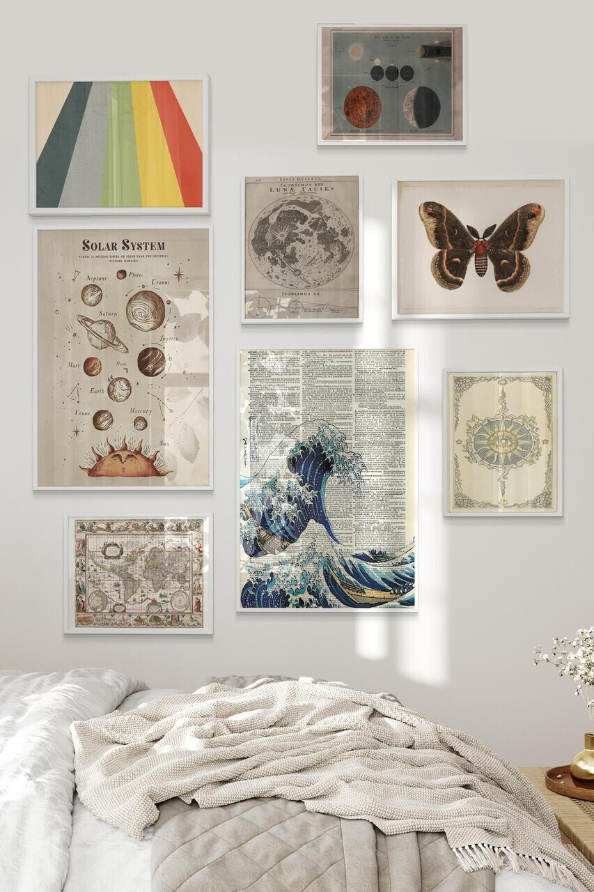 Tablou decorativ, Çgs-026-White-Kck, Lemn masiv, Față: 100% PVC STICLĂ, Multicolor - view 2