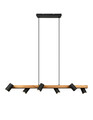 Lustra Marley, TRIO, 115x20x150 cm, 35W, 6x GU10, metal, negru mat/natur