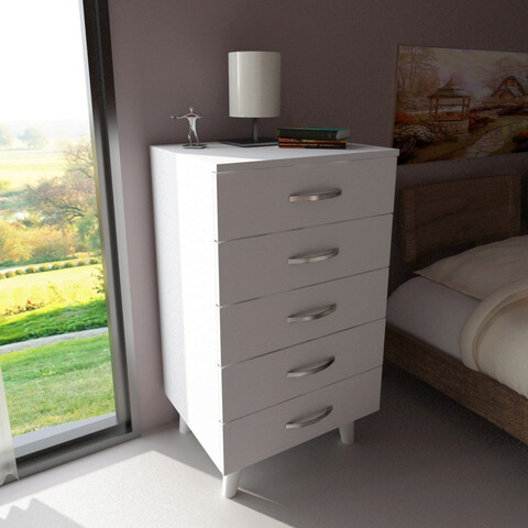 Noptiera, Furny Home, Cemre 5Ç, 50×87.6×37.5 cm, Alb 50x87.6x37.5 imagine 2022