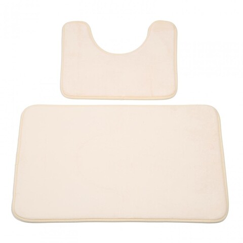 Set 2 covorase de baie baby, heineer, 50x80 cm/50x40 cm, spuma cu memorie, bej