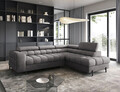 Coltar extensibil dreapta 5 locuri ELTAP, RT-04AU, Ferucce, 276x200x93 cm, lemn/poliester, gri