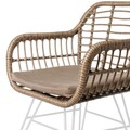Scaun pentru gradina Ariki v2, 57x 62 x 80 cm, otel/ratan sintetic
