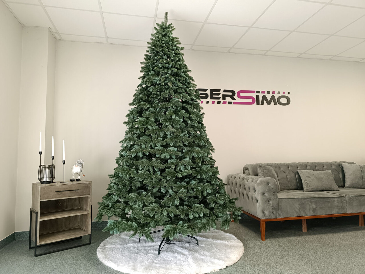 Brad artificial Christmas Deluxe by Sersimo, Canada argintiu, 3D, 250cm — imaginea 19