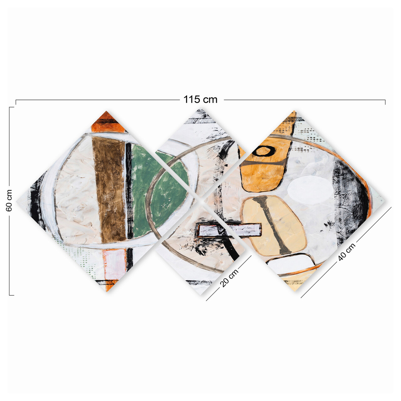 Set 4 tablouri decorative, 4MDF1808214109, MDF, Imprimat UV, Multicolor - 2 | YEO