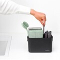 Set oganizator de chiuveta cu accesorii 8 piese, Brabantia, SinkSide, 21.5x11.3x13.4 cm, plastic reciclat, gri inchis