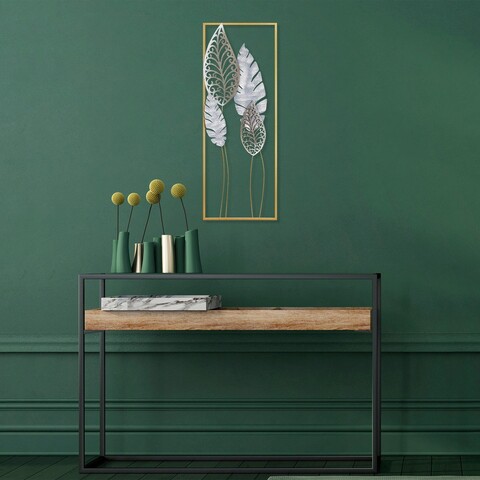 Decoratiune de perete, nezgep, metal, dimensiune: 32 x 90 x 5 cm, multicolor