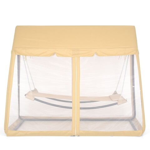 Hamac cu plasa de tantari, halie, 233 x 137 x 202 cm, negru/bej