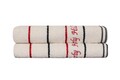 Set 2 prosoape de maini 407,  Beverly Hills Polo Club, 50x90 cm, bumbac, alb