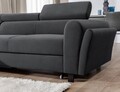 Coltar extensibil stanga 4 locuri ELTAP, Mari-08, Mariall, 288x200x92 cm, lemn/poliester, gri inchis