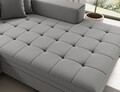 Coltar extensibil dreapta 4 locuri ELTAP, Sol-31, Solange, 292x196x84 cm, lemn/poliester, gri deschis