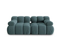 Canapea modulara 2 locuri, Bellis-51, Micadoni Home, 188x94x70 cm, catifea, turcoaz