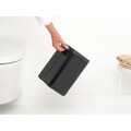 Cos de rufe, Brabantia, Bo Small, 4 L, 17.2x20x27.2 cm, otel, negru mat