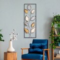 Decoratiune de perete, Fagus 3, Metal, Dimensiune: 32 x 90 cm, Multicolor