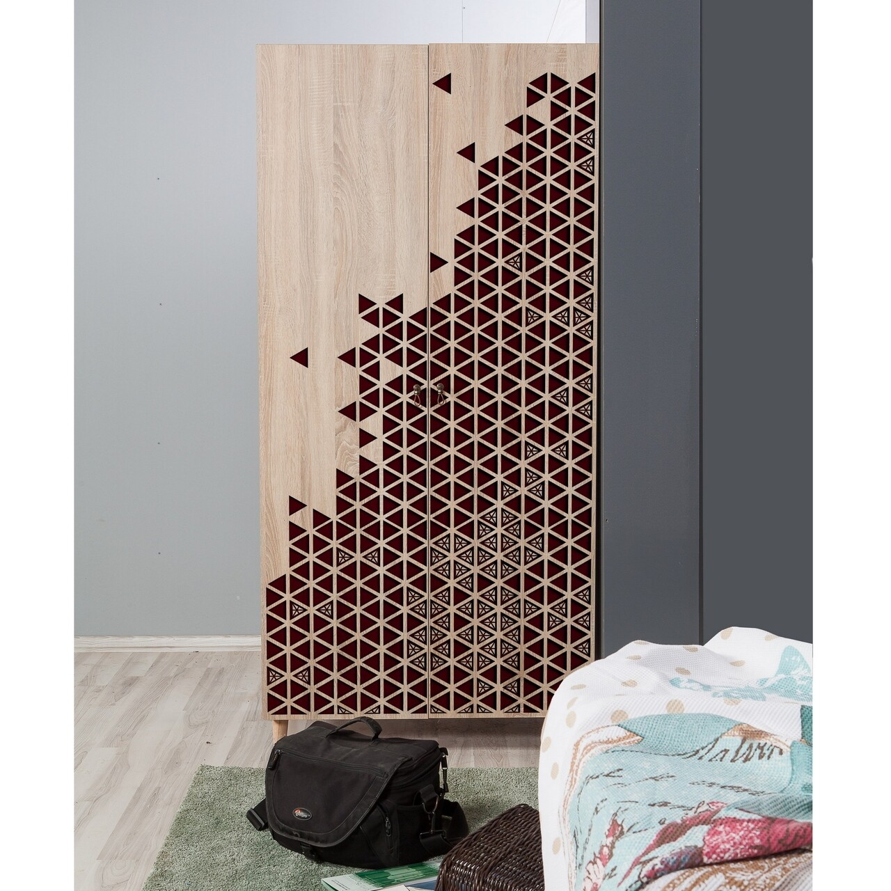 Dulap pentru haine Stil 122, Vella, 90x52x192 cm, multicolor - 1 | YEO