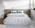 Lenjerie de pat pentru o persoana, Melia White, Royal Textile, 2 piese, bumbac satinat, alb