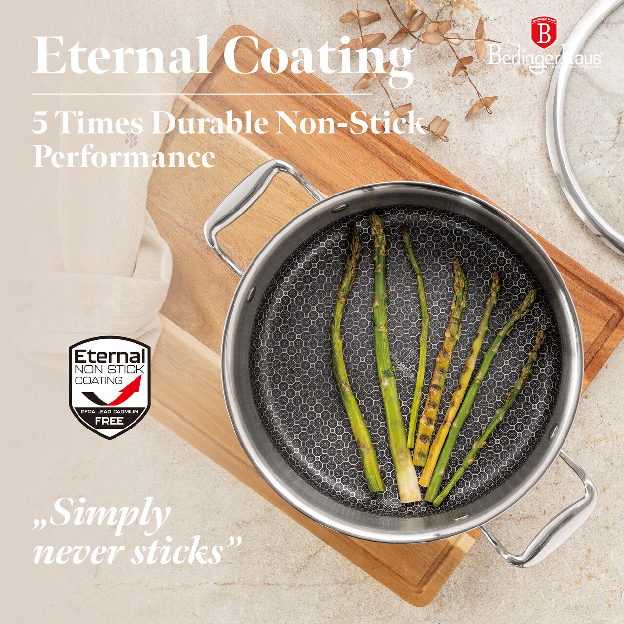 Set pentru gatit Berlinger Haus, Eternal, 9 piese, inox, argintiu - imagine 9