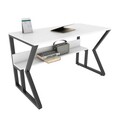 Birou, Zena Home, Wake, 120x72.8x60 cm, PAL, Alb/Negru