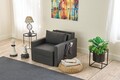 Canapea extensibilă cu 1 loc, Balcab Home, 825BLC4733, Cadru: 100% LEMN DE BRAD, Antracit