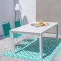 Scaun pentru gradina Antea Light Legs, 53 x 53 x 88 cm, otel/sfoara, turcoaz