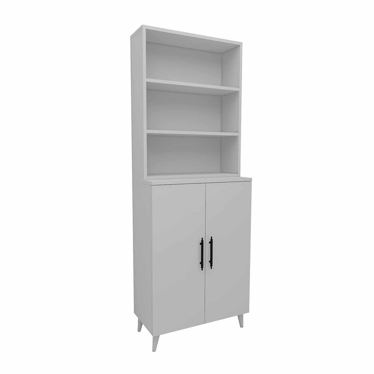 Corp biblioteca, Hanah Home, Oras, 65x183.4x32 cm, Alb — imaginea 4