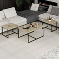 Masuta de cafea, Hanah Home, Levada, 90.45.45x37.42.37x60.52.52 cm, Bona / Stejar