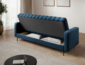 Canapea extensibila 3 locuri ELTAP, Roneyy, 212x89x86 cm, lemn/poliester, albastru