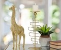 Decoratiune, Mauro Ferretti, Giraffe, 20 x 9.8 x 49 cm, polirasina, auriu