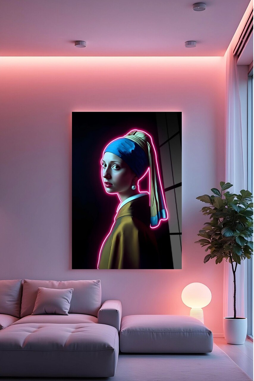 Tablou decorativ Hhlneon0019 70 x 100 cm Multicolor