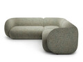 Coltar simetric 5 locuri, Kate, Micadoni, 252x252x76 cm, tesatura structurata, verde muschi melanj