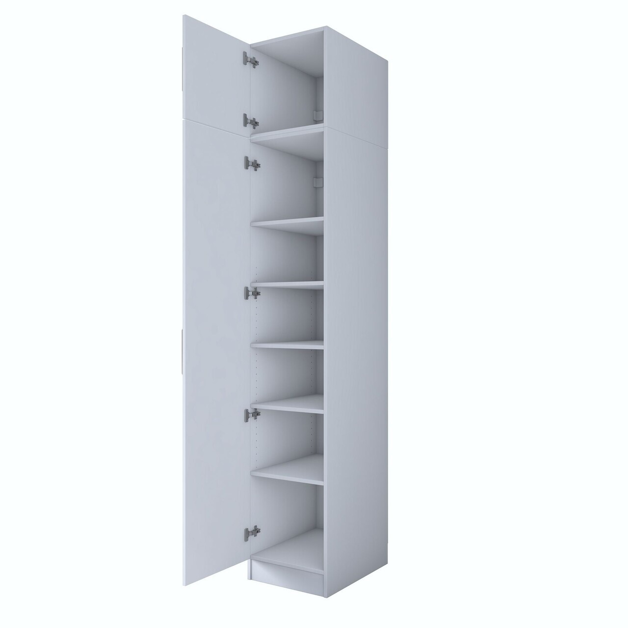 Dulap pentru haine, Hanah Home, BA212, 45x255x57.5 cm, PAL melaminat, Alb - view 10