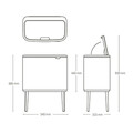 Cos de gunoi cu soft touch, Brabantia, Bo Touch, 36 L, 31.2x54x68 cm, otel, alb