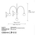 Aplica de perete, Opviq, 536NTD2141, Roz somon
