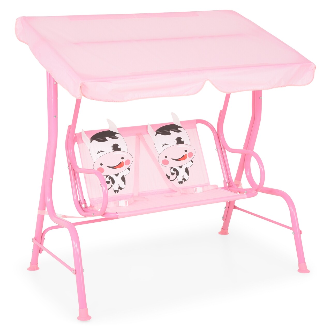 Leagan pentru copii, Cow, 115 x 75 x 110 cm, roz - imagine 2
