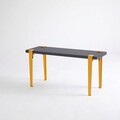Banca, Logg, Khalkeus , 90x45x30 cm, Antracit / Galben