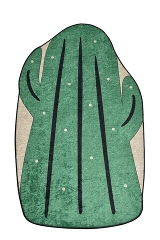 Covoras de baie Big Cactus, Chilai, 80x120 cm, multicolor