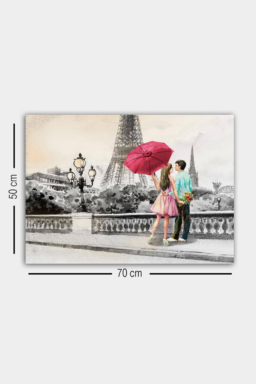 Tablou decorativ, 21298479939-5070, Canvas, Rama din lemn (grosime 3 cm), Multicolor — imaginea 3