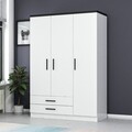 Dulap pentru haine, Minerva, Kale White, 135x210x52 cm, PAL, Alb