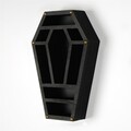 Raft de perete, Evila Originals, Cry038, 22x33x6 cm, Lemn masiv, Negru