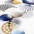 Decoratiune de perete, Aurora 2, Metal, 95 x 40 cm, Multicolor