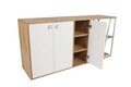 Masuta de cafea, Bexley, Gold Line, 80x80x40 cm, PAL, Alb/Negru