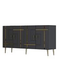 Consola, Olivia, Line KB150, Antracit / Aur